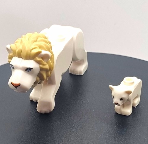 Lego figure white cat large - figure, cat,
