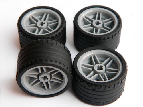 Lego technic grey wheels - grey, set